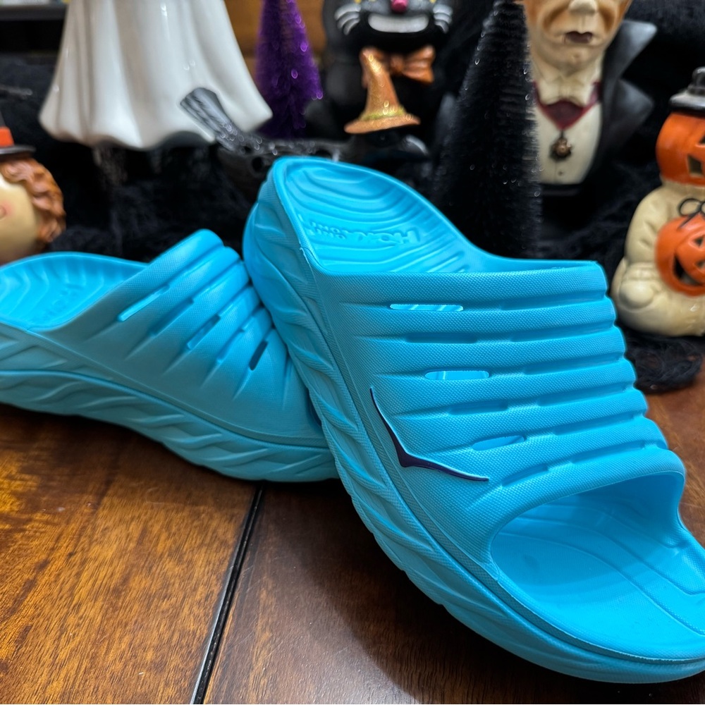 Hoka One One Ora Comfort Recovery Blue Women's Sandals size 8 - Picture 2 of 3